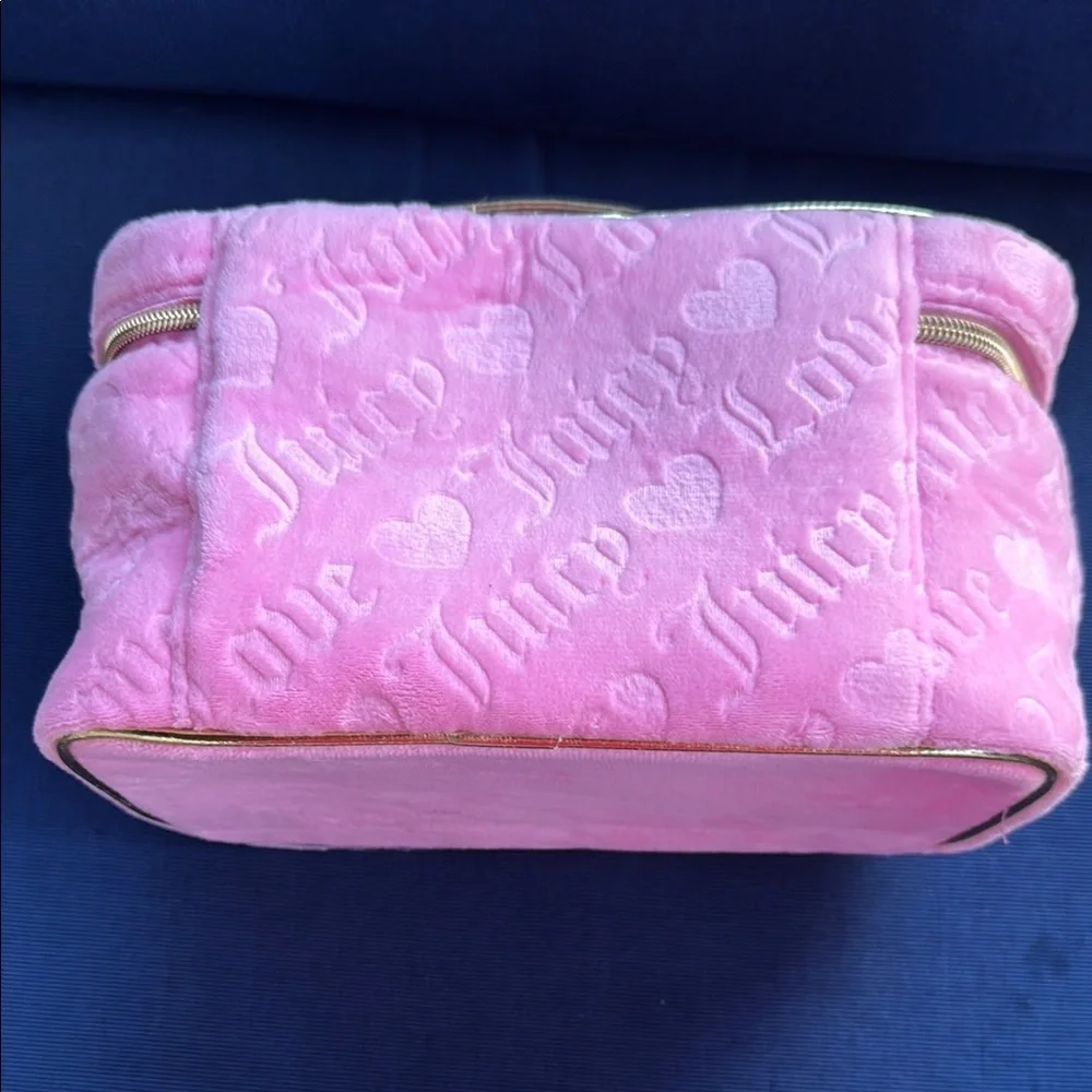 Juicy Couture Pink Velour Cosmetic Bag